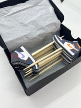 Load image into Gallery viewer, Jordan shoe cupcake topper, jordan cake topper, jordan cupccakes