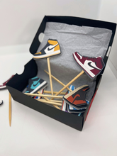 Load image into Gallery viewer, Jordan shoe cupcake topper, jordan cake topper, jordan cupccakes