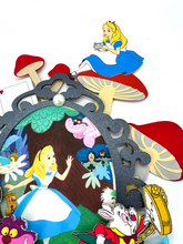 Load image into Gallery viewer, Alice in wonderland imspired party cake topper for wonderland themed party