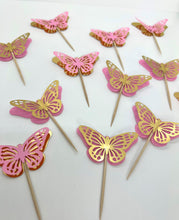 Load image into Gallery viewer, 3d butterfly cake topper