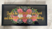 Load image into Gallery viewer, Shadow Box custom wall hanging with quote