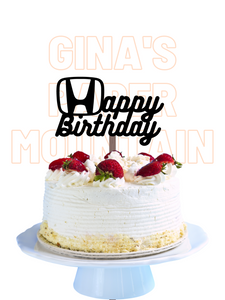 Happy Honda birthday car enthusiast cake topper