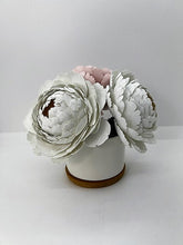 Load image into Gallery viewer, Peony flower pot with lashes for desk
