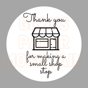 Thank you for supporting my small business thank you PNG print from home image for small business sticker png