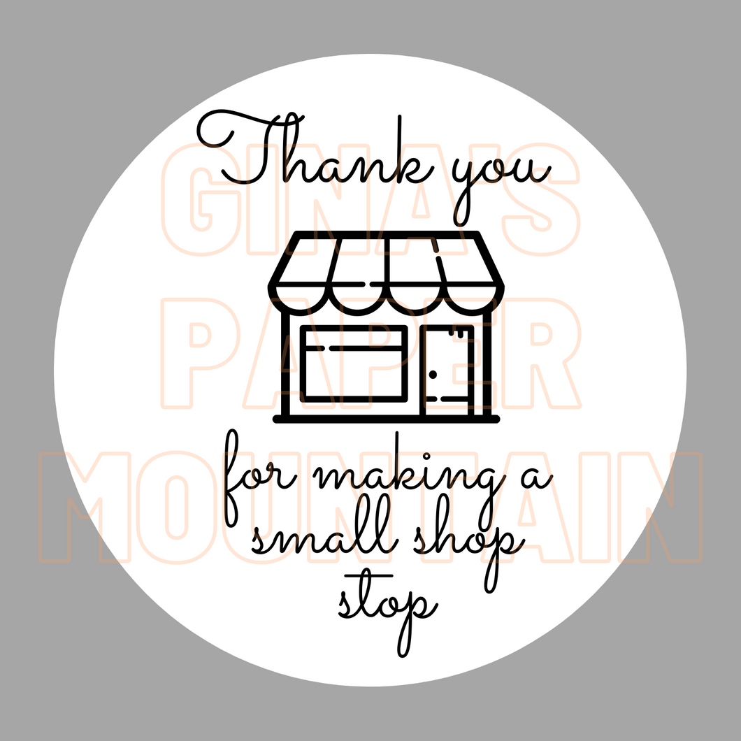 Thank you for supporting my small business thank you PNG print from home image for small business sticker png