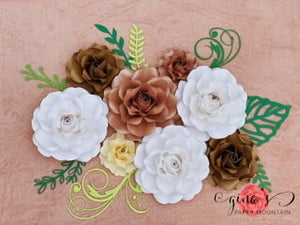 Paper flowers, Nursery flowers, Paper flowers for decorations, wall decor, unique decor, flowers for home 