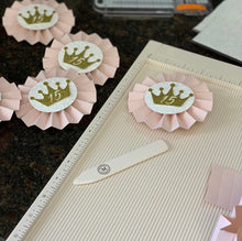 Load image into Gallery viewer, 12 count Paper fan cup cake topper
