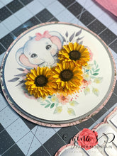 Load image into Gallery viewer, Custom 3d Nursery Name sign with paper flowers
