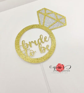 Bride to be bridal shower cake topper