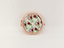Load image into Gallery viewer, floral print compact mirror
