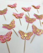 Load image into Gallery viewer, 3d butterfly cake topper
